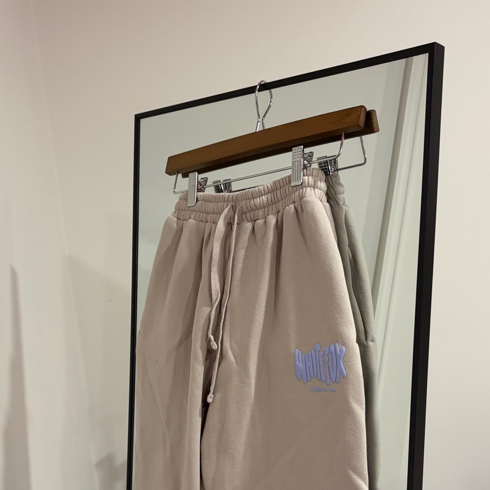 White Fox Boutique Beige Track Pants